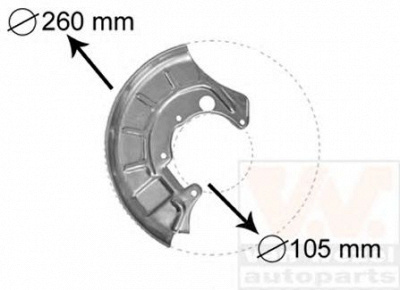 VAN WEZEL 5812372 -  Отражатель, диск тормозного механизма